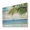 Designart - Palm Beach Resort At Dawn III - Nautical & Coastal Print on Natural Pine Wood